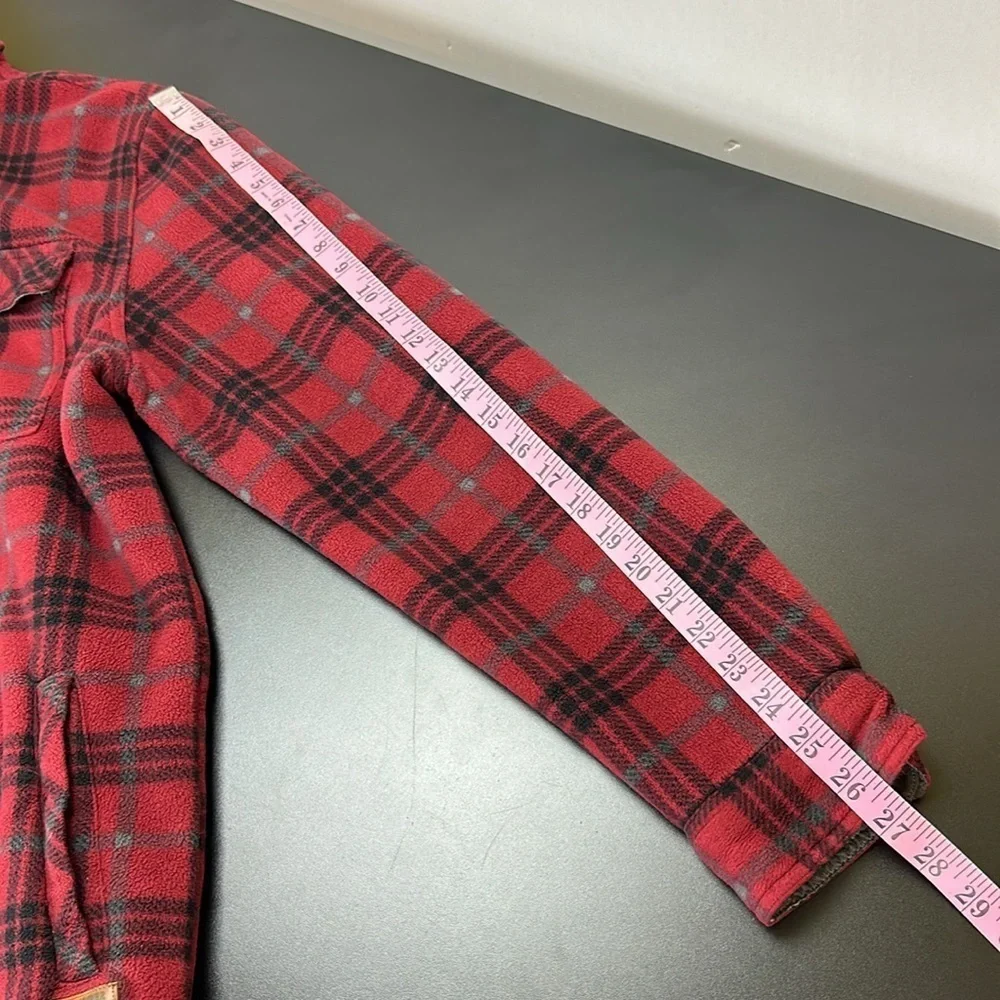 Voyager Plaid‎ Polar Fleece Snap Front Shirt Jacket Shacket XL Workwear Outddor